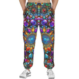 Men's Sweatpants Shiny Gemstones Bright Colors Mandala