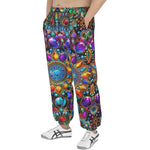 Men's Sweatpants Shiny Gemstones Bright Colors Mandala