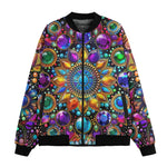 Bomber Jacket Shiny Gemstones Bright Colors Mandala