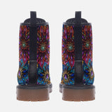 Leather Boots Vibrant Crystal and Gemstone Flowers