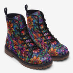 Leather Boots Colorful Flower designs and Crystals