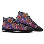 High-Top Canvas Shoes Colorful Flower designs and Crystals