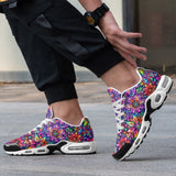 Air Cushion Sneakers Colorful Flower designs and Crystals