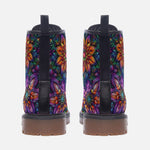 Leather Boots Colorful Flower designs and Crystals