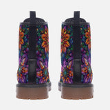 Leather Boots Colorful Flower designs and Crystals