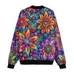 Bomber Jacket Colorful Flower designs and Crystals