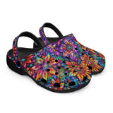 Classic Clogs Colorful Flower designs and Crystals