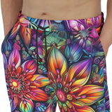 Men's Sweatpants Colorful Flower designs and Crystals