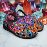 Classic Clogs Colorful Flower designs and Crystals