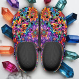 Classic Clogs Colorful Flower designs and Crystals