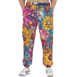 Men's Sweatpants Bright Sparkling Gemstones Flowers
