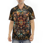 Men's Polo Shirt Colorful Mandala Digital Art