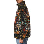 Down-Padded Puffer Jacket Colorful Mandala Digital Art