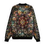 Bomber Jacket Colorful Mandala Digital Art
