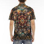 Men's Polo Shirt Colorful Mandala Digital Art