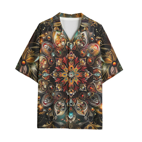 Hawaiian Shirt Colorful Mandala Digital Art