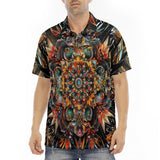 Men's Polo Shirt Colorful Mandala Pattern