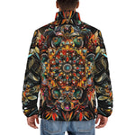 Down-Padded Puffer Jacket Colorful Mandala Pattern