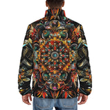 Down-Padded Puffer Jacket Colorful Mandala Pattern