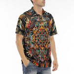 Men's Polo Shirt Colorful Mandala Pattern