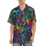 Hawaiian Shirt Swirling shapes and Vibrant Colors