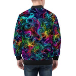 Bomber Jacket Swirling shapes and Vibrant Colors