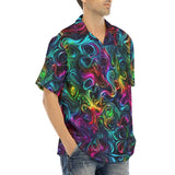 Hawaiian Shirt Swirling shapes and Vibrant Colors
