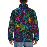 Down-Padded Puffer Jacket Swirling shapes and Vibrant Colors