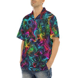 Hawaiian Shirt Swirling shapes and Vibrant Colors