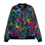 Bomber Jacket Swirling shapes and Vibrant Colors