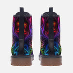 Leather Boots Swirling shapes and Vibrant Colors