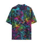 Hawaiian Shirt Swirling shapes and Vibrant Colors