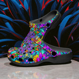 Classic Clogs Bright Colors Flower and Crystals