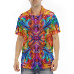 Men's Polo Shirt Vibrant Rainbow Colors