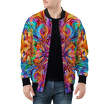 Bomber Jacket Vibrant Rainbow Colors