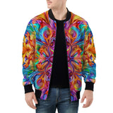 Bomber Jacket Vibrant Rainbow Colors