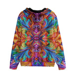 Men's Zip Up Hoodie Vibrant Rainbow Colors