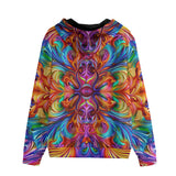 Men's Zip Up Hoodie Vibrant Rainbow Colors