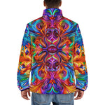 Down-Padded Puffer Jacket Vibrant Rainbow Colors