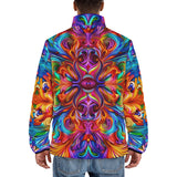 Down-Padded Puffer Jacket Vibrant Rainbow Colors