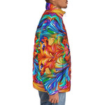 Down-Padded Puffer Jacket Vibrant Rainbow Colors