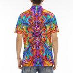 Men's Polo Shirt Vibrant Rainbow Colors