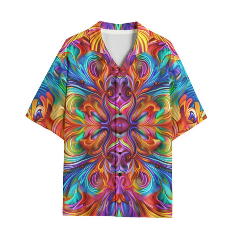 Hawaiian Shirt Vibrant Rainbow Colors