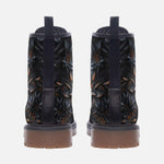 Leather Boots Gothic Floral and Leaves Ornament