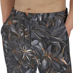 Men's Sweatpants Gothic Floral and Leaves Ornament
