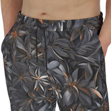 Men's Sweatpants Gothic Floral and Leaves Ornament