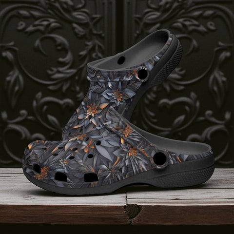 Classic Clogs Gothic Floral and Leaves Ornament