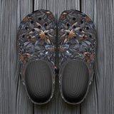 Classic Clogs Gothic Floral and Leaves Ornament