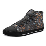 High-Top Canvas Shoes Gothic Floral Ornament