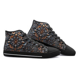 High-Top Canvas Shoes Gothic Floral Ornament